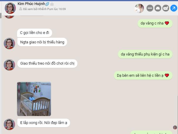 hình ảnh khách hàng feedback thực tế cho sản phẩm nôi cũi Chilux hình ảnh khách hàng feedback thực tế cho sản phẩm nôi cũi Chilux