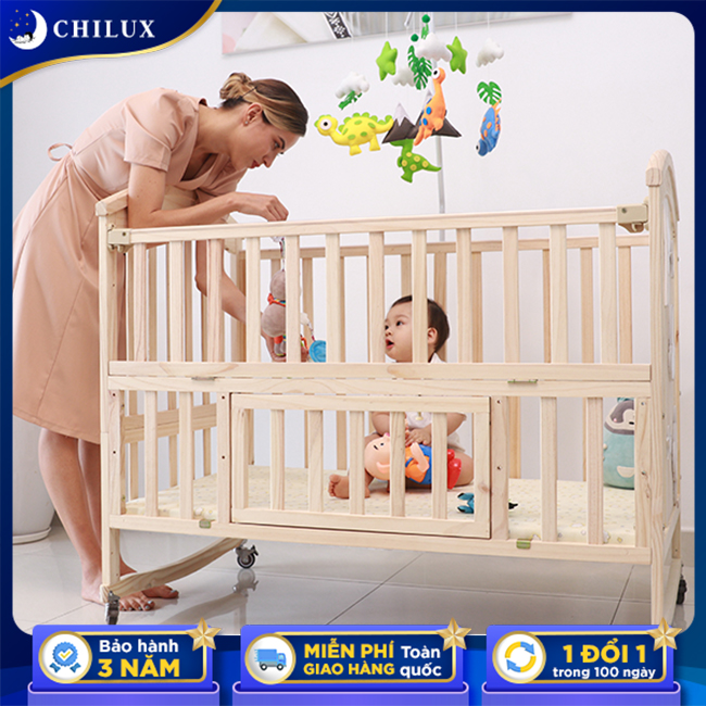 Nôi gỗ cho bé đa năng Chilux Nôi gỗ cho bé đa năng Chilux