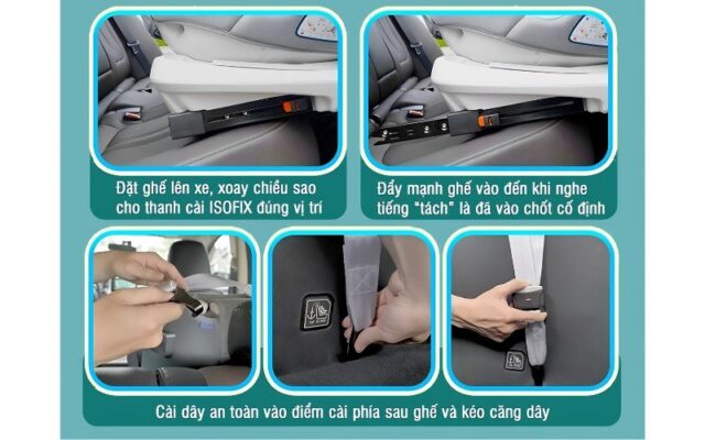 Cố định ghế bằng ISOFIX