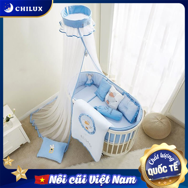 Cũi cao cấp cho bé - Cũi em bé tròn Chilux Palace Cũi cao cấp cho bé - Cũi em bé tròn Chilux Palace