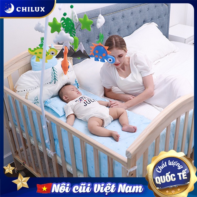 Cũi ghép giường, cũi đặt cạnh giường, cũi kề giường cho bé chất lượng cao Chilux Peace Natural