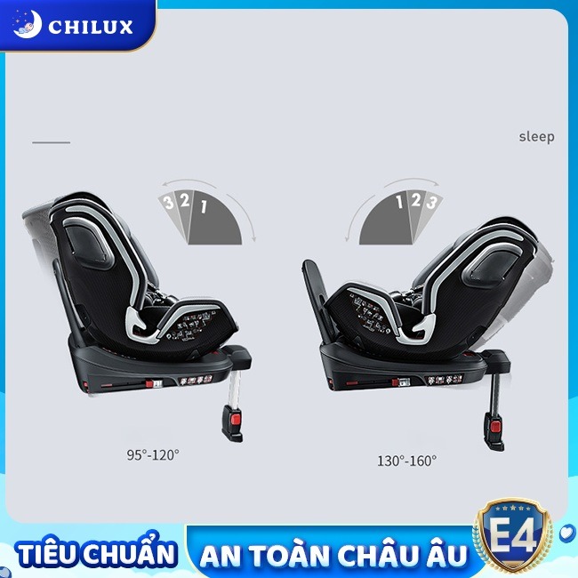 Ghế ngồi ô tô cho bé Chilux đạt tiêu chuẩn châu Âu ECE R44/04