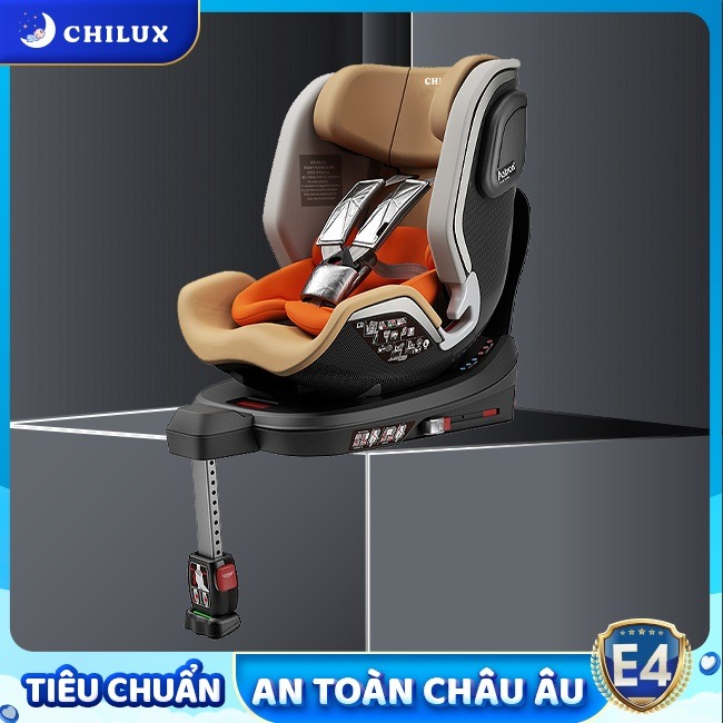 Ghế ngồi ô tô cho bé Chilux thiết kế đạt tiêu chuẩn châu Âu ECE R44/04 phù hợp sử dụng cho bé sơ sinh đến 12 tuổi tiết kiệm