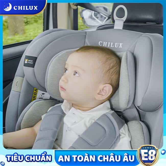 Ghế ngồi trên xe ô tô cho bé Chilux Roy 360 chống sốc với 3 lớp đệm lót Ghế ngồi trên xe ô tô cho bé Chilux Roy 360 chống sốc với 3 lớp đệm lót