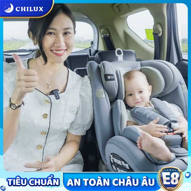 Ghế ngồi trên xe ô tô cho bé Chilux tiêu chuẩn châu Âu phù hợp sử dụng từ sơ sinh đến lớn Ghế ngồi trên xe ô tô cho bé Chilux tiêu chuẩn châu Âu phù hợp sử dụng từ sơ sinh đến lớn