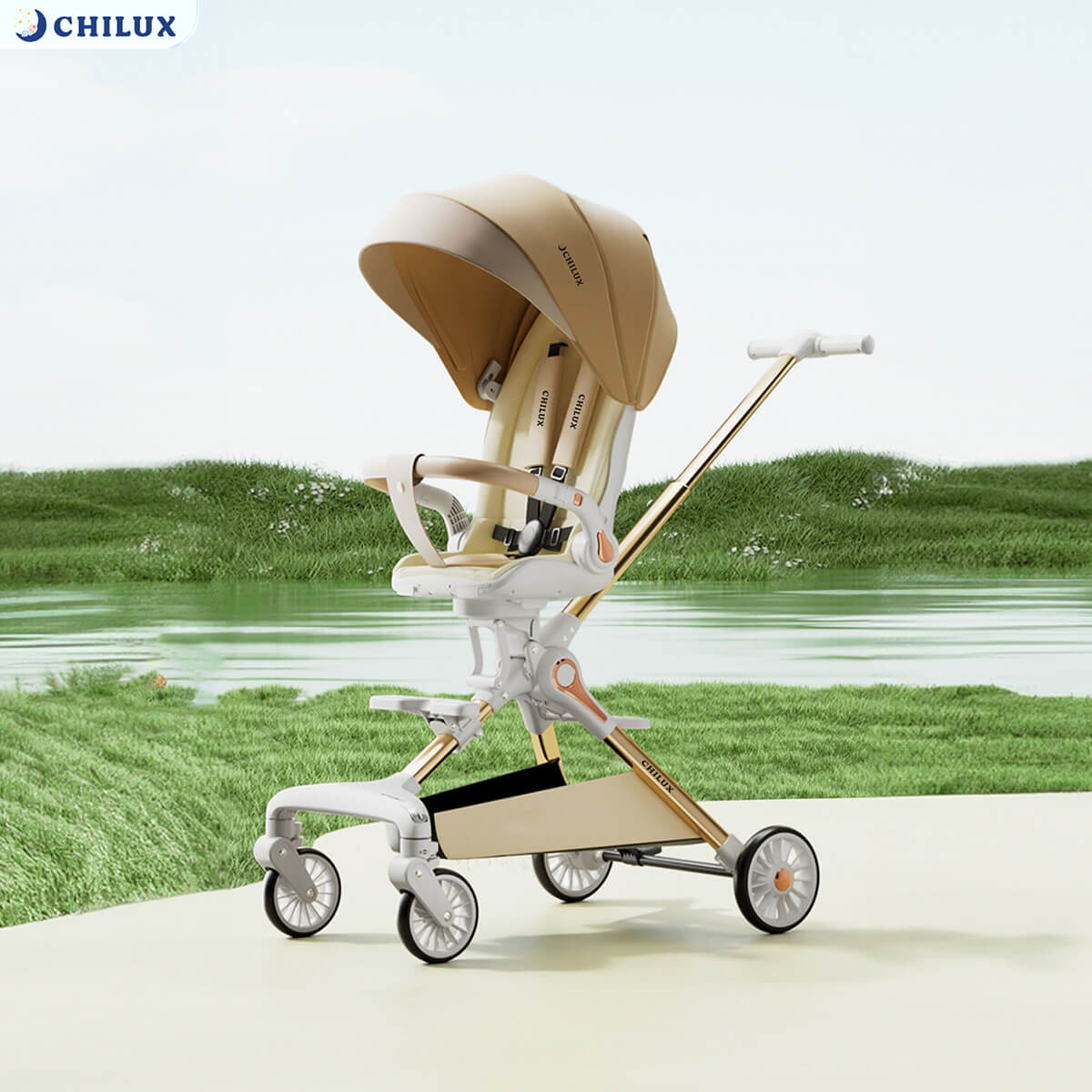 Xe Đẩy Gấp Gọn 2 Chiều Chilux Cho Bé M06 Pro