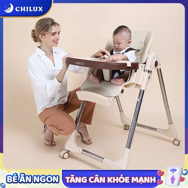 Ghế ăn dặm gấp gọn cho bé Chilux kết cấu chắc chắn, gọn nhẹ mang đi du lịch Ghế ăn dặm gấp gọn cho bé Chilux kết cấu chắc chắn, gọn nhẹ mang đi du lịch