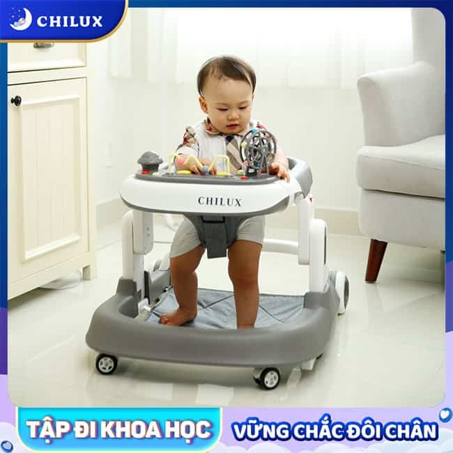 Xe tập đi Chilux trang bị đệm lót chân mềm mại giúp con rèn luyện cơ chân vững chắc Xe tập đi Chilux trang bị đệm lót chân mềm mại giúp con rèn luyện cơ chân vững chắc