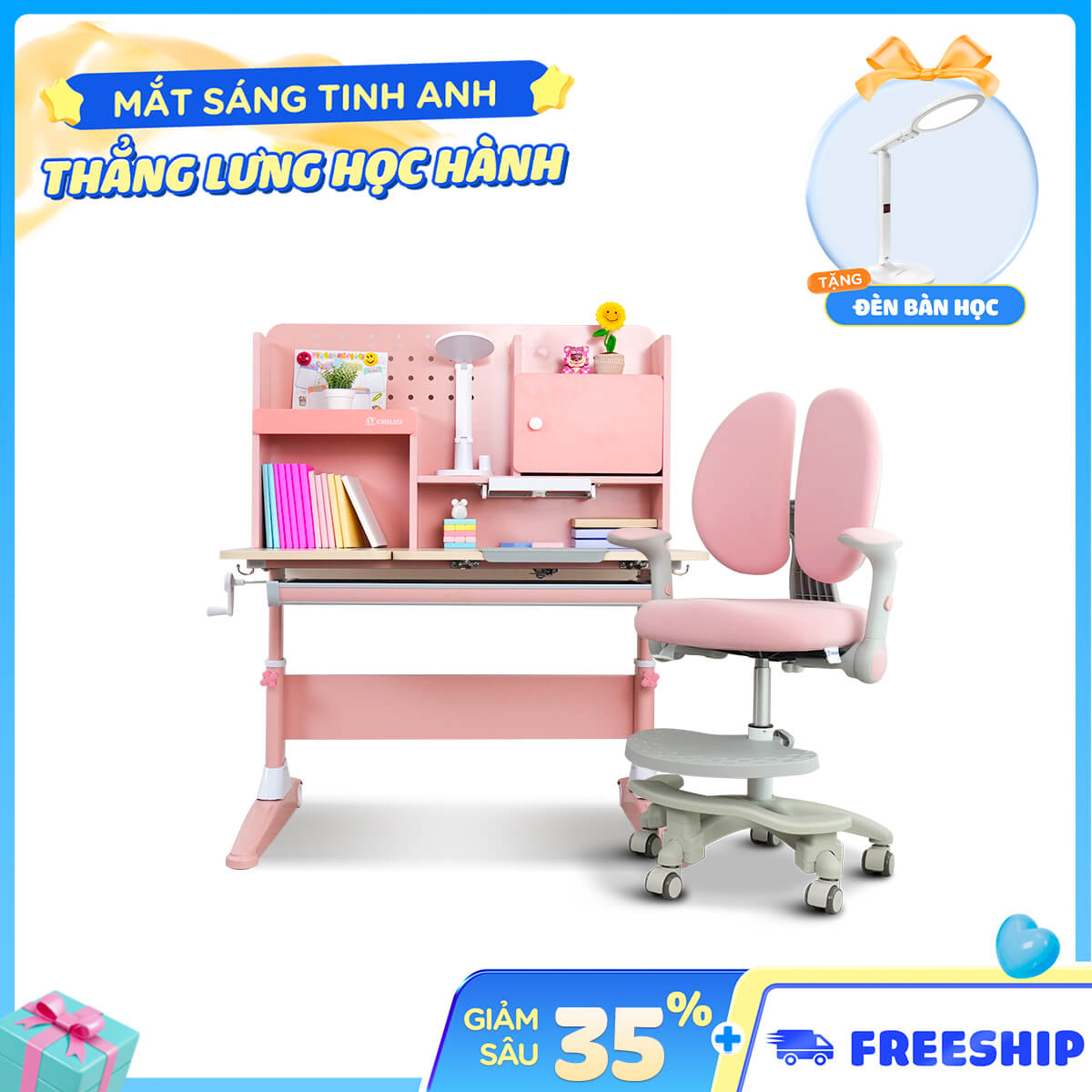 BÀN V 1m COMBO bàn V 1m G18 HỒNG