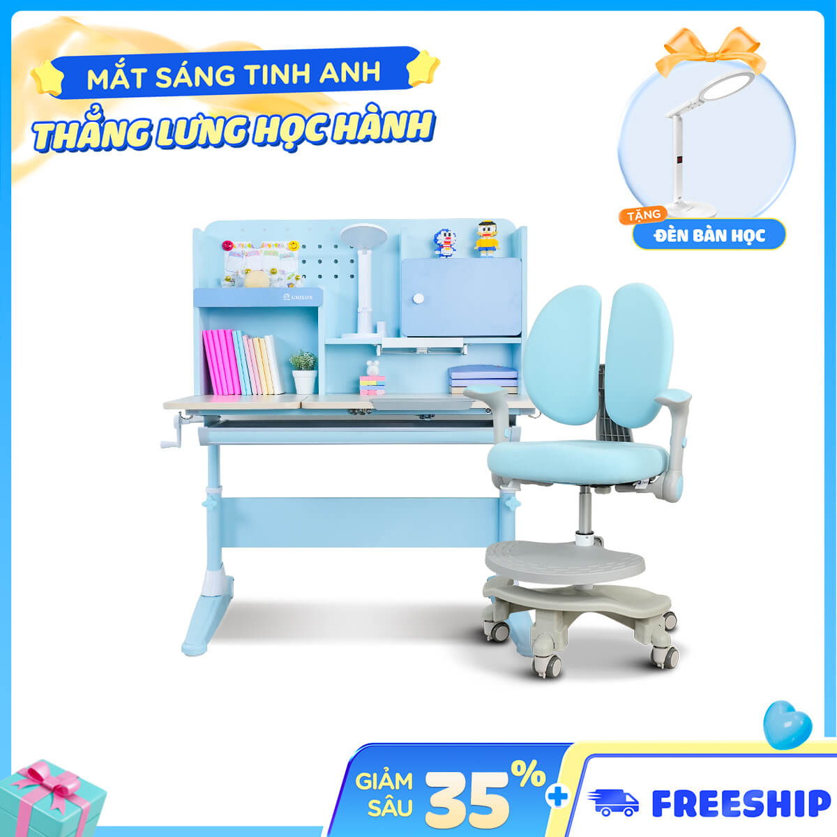 BÀN V 1m COMBO bàn V 1m G18 XANH