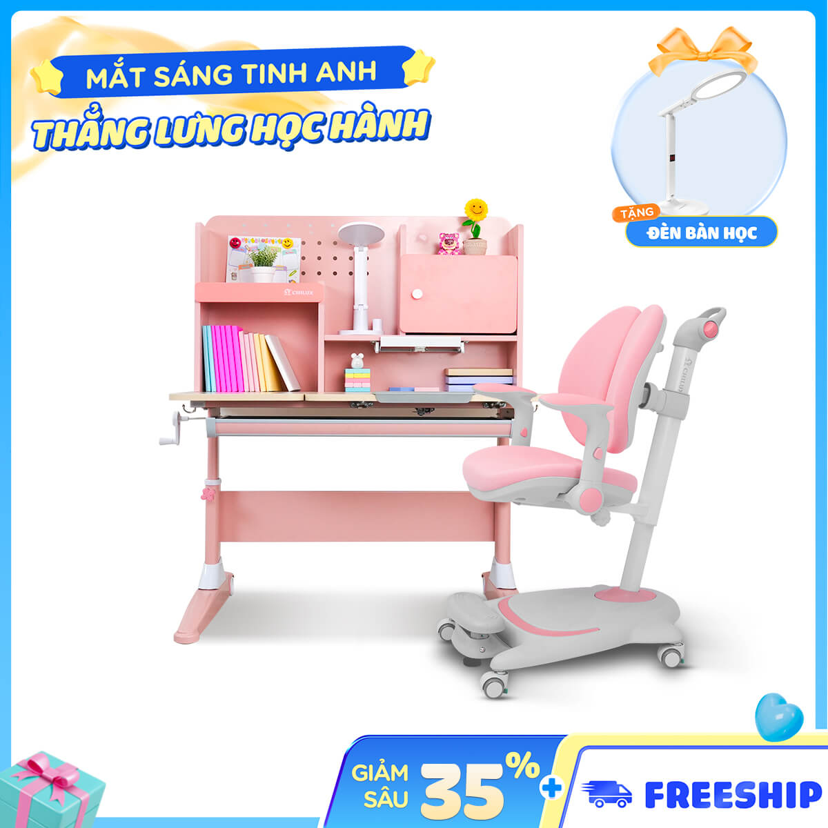 BÀN V 1m COMBO bàn V 1m G20 HỒNG