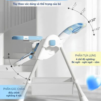 Kích thước ghế ăn dặm Chilux Grow D