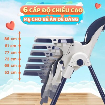 Kích thước ghế ăn dặm Chilux Grow V