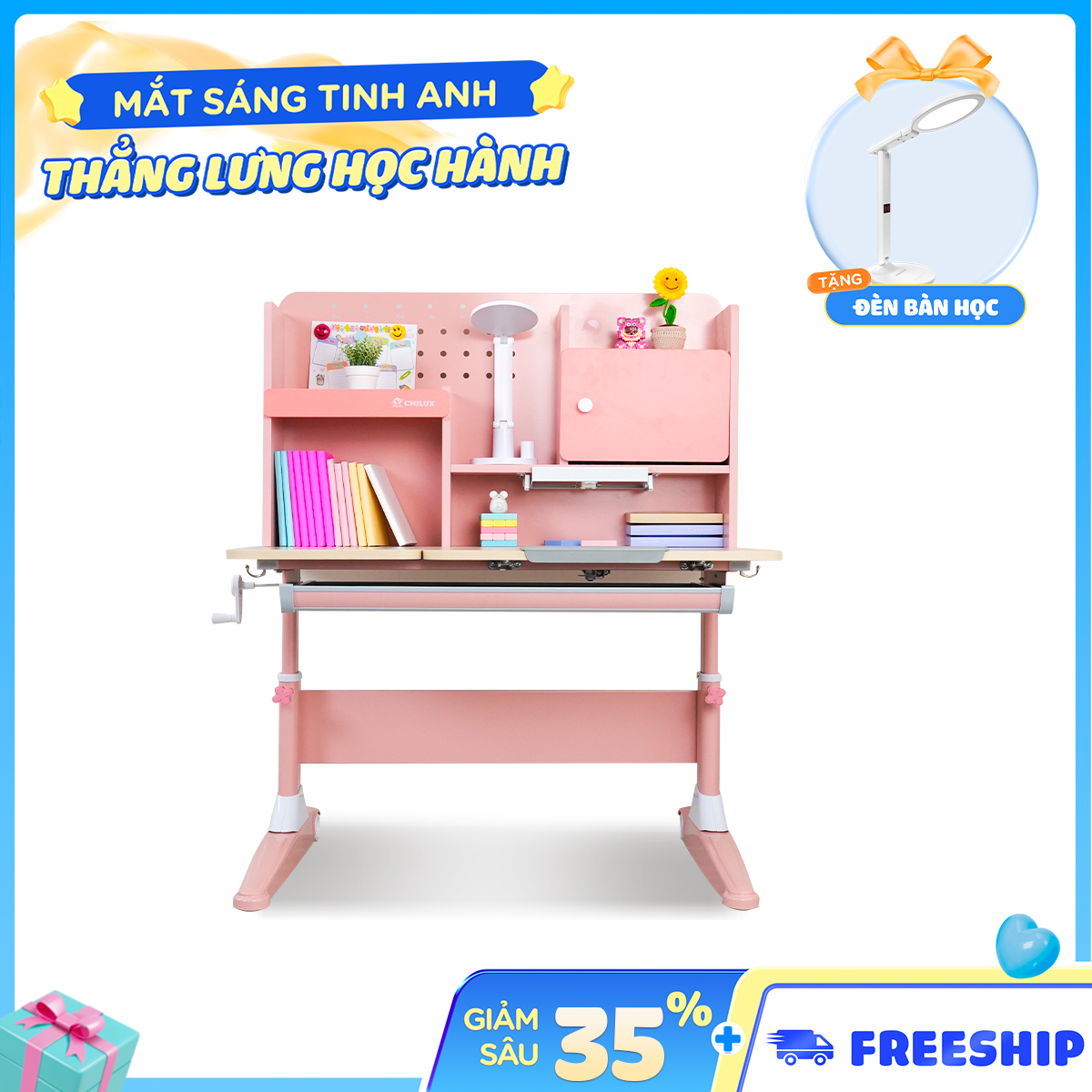 bàn V 1m hồng