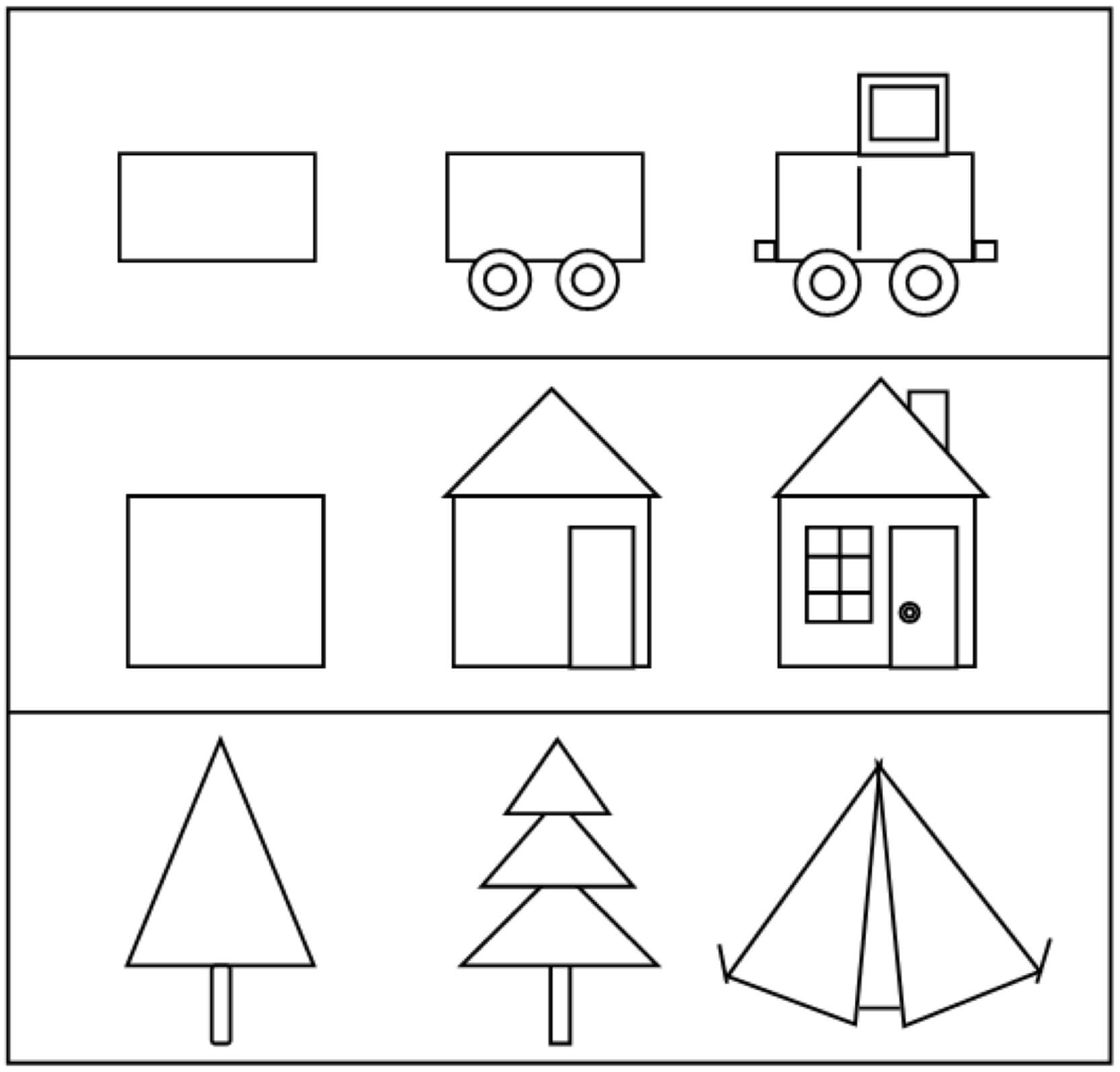 Dạy vẽ cơ bản cho trẻ em với các hình khối đơn giản