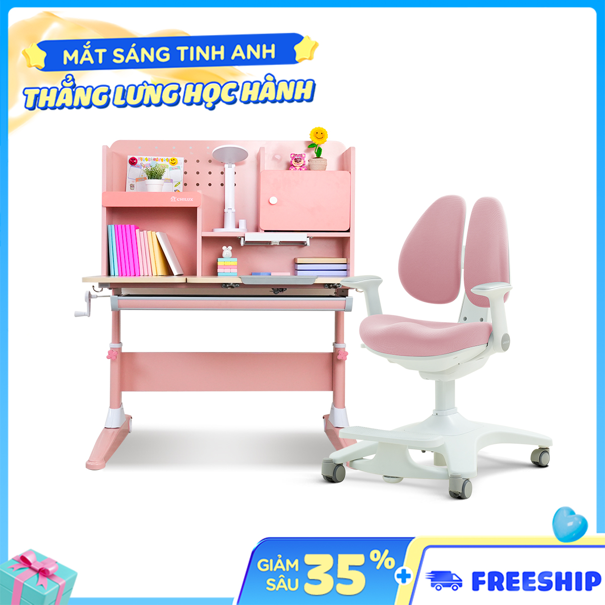 bàn V 1m hồng A22