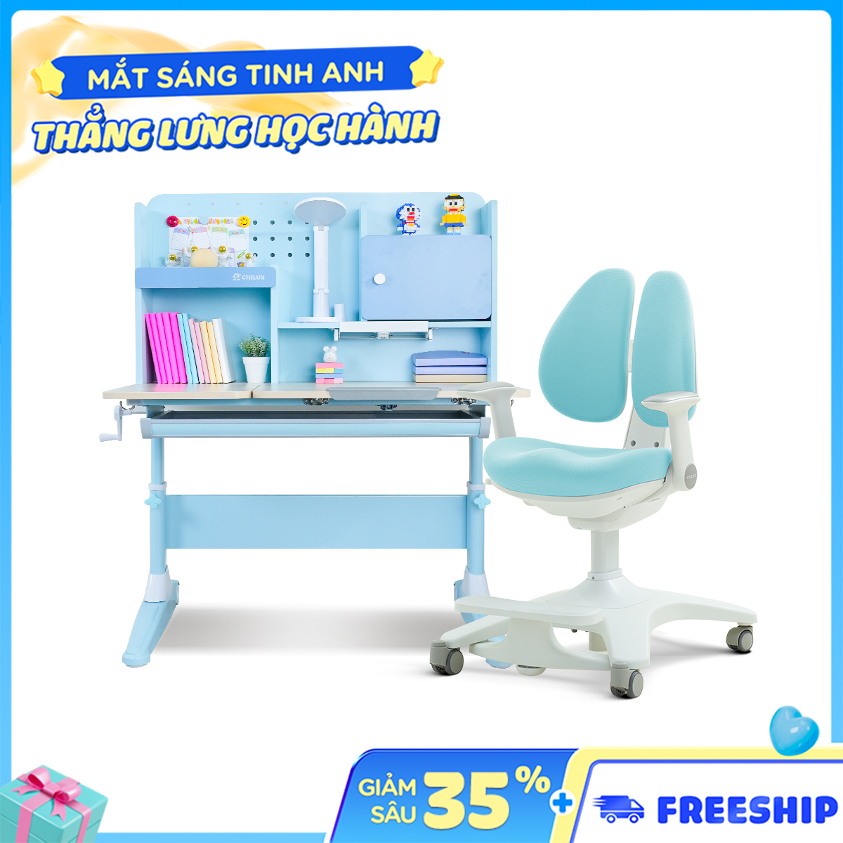 bàn V 1m xanh A22