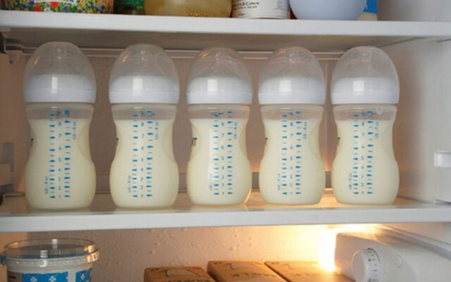 Đặt sữa xuống ngăn mát tủ lạnh trước 12 - 24 tiếng