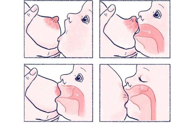 Trẻ ngậm bú đúng cách