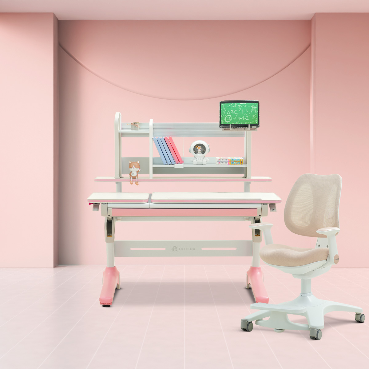 Bàn học thông minh Chilux Smart E cao cấp, nâng hạ linh hoạt