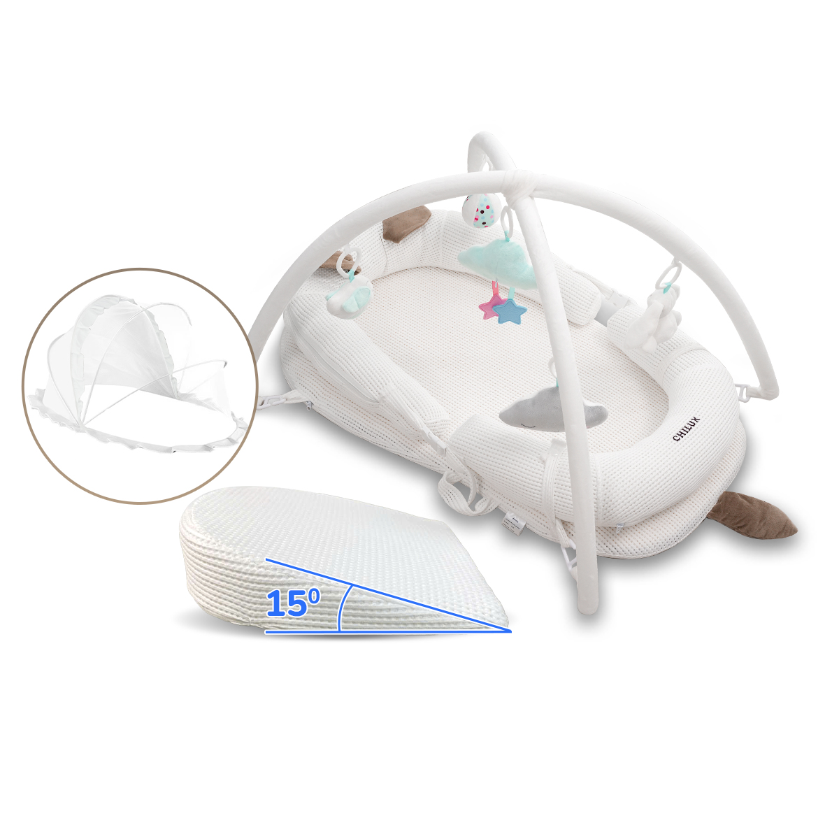 Đệm ngủ mèo trắng Chilux