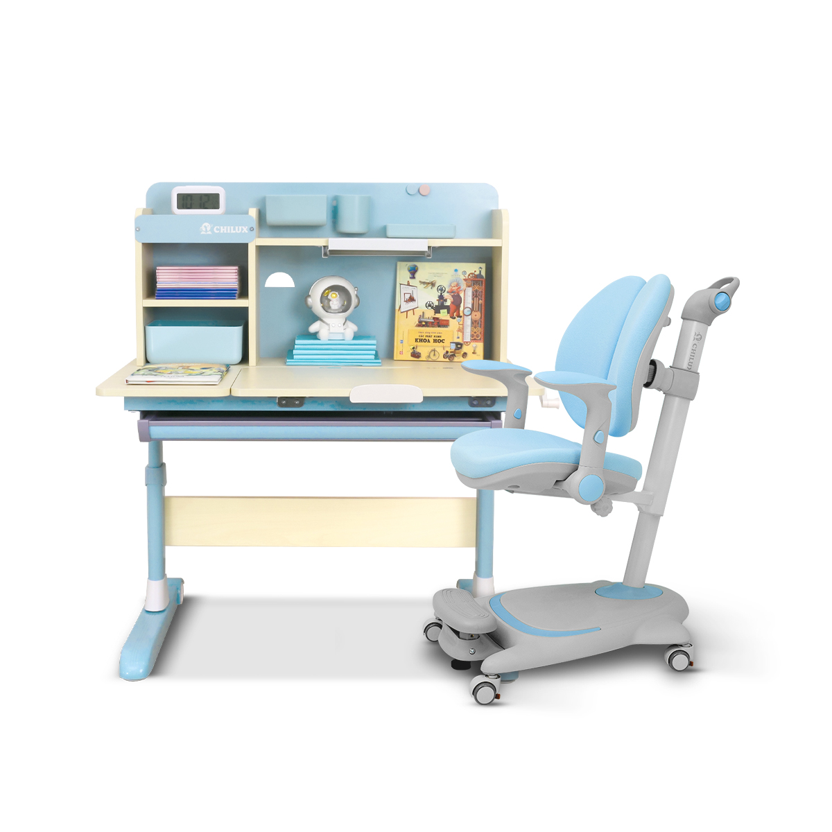 Bàn học thông minh Chilux Smart D thiết kế chắc chắn, dễ sử dụng