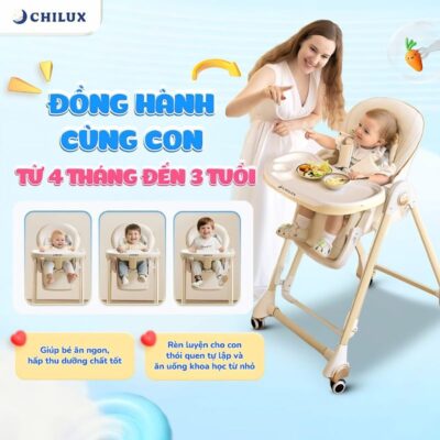 Ghế ăn dặm hỗ trợ mẹ và bé trong giai đoạn tập ăn dặm