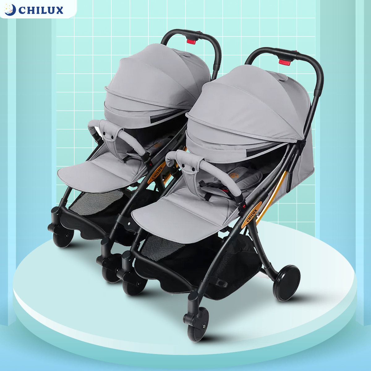 Chilux D23 – Xe đẩy gấp gọn 3in1 linh hoạt