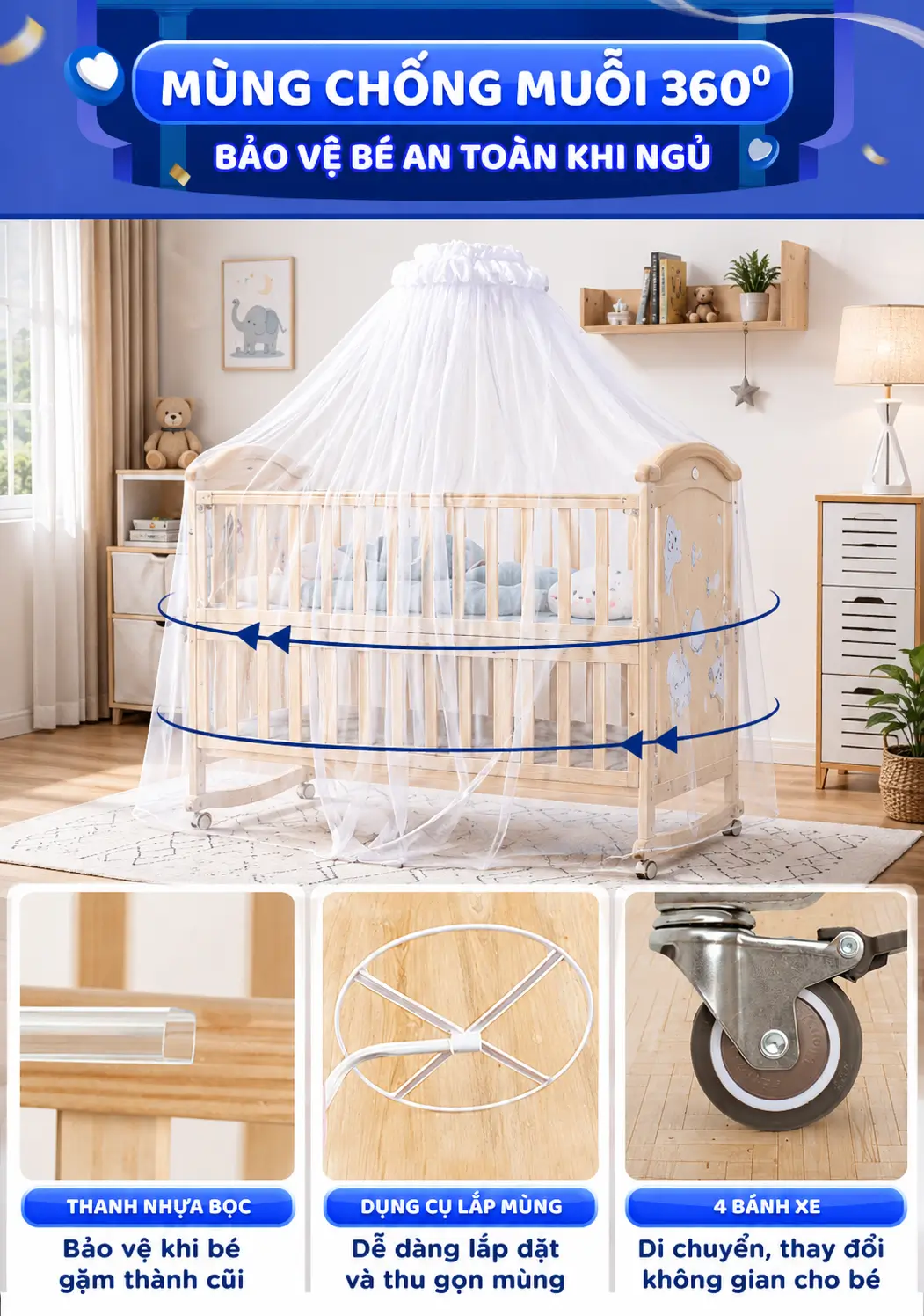 Mùng chống muỗi bảo vệ an toàn cho bé mung-chong-muoi-bao-ve-be-an-toan-khi-ngu